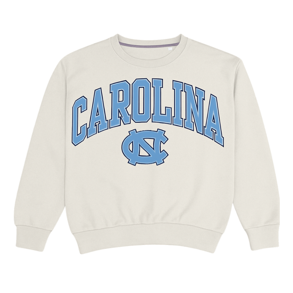 Carolina Tar Heels Women's Crewneck Sweatshirt in Oatmeal
