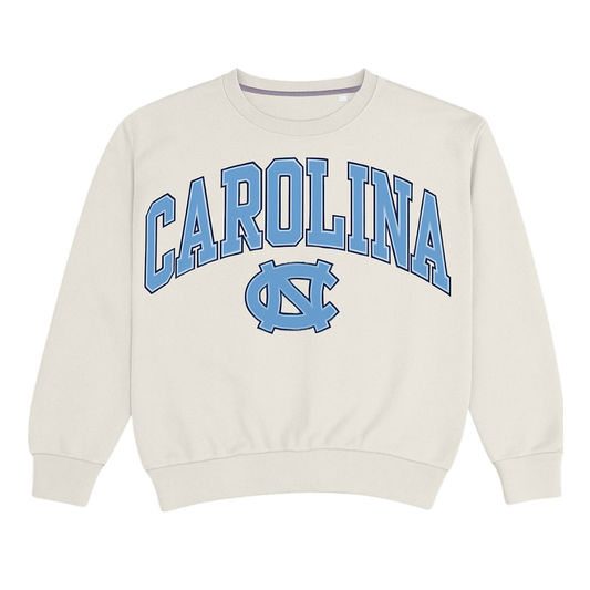 Carolina Tar Heels Women's Crewneck Sweatshirt in Oatmeal