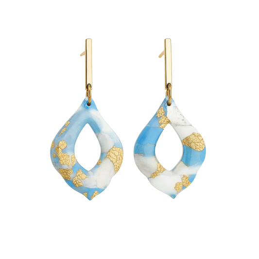 Carolina Blue Mix Jordan Dangle Earrings