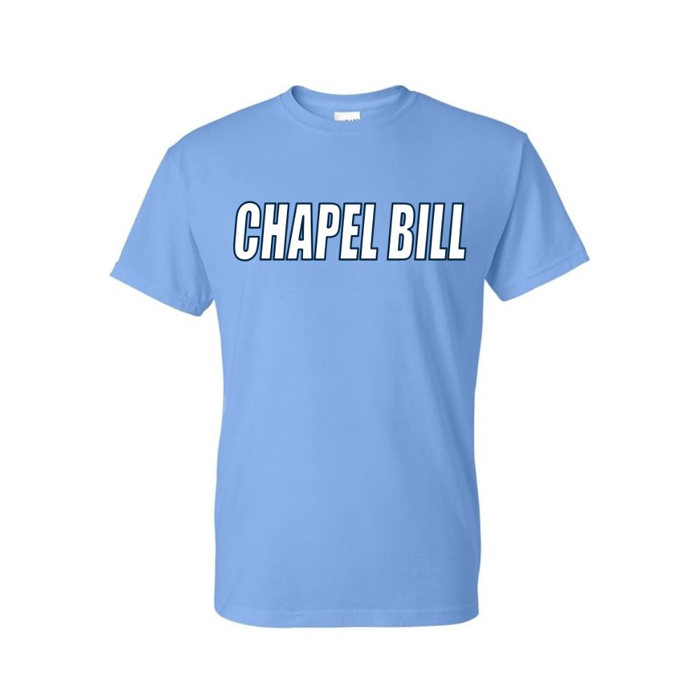 Carolina Blue Chapel Bill Kid's T-Shirt by Shrunken Head