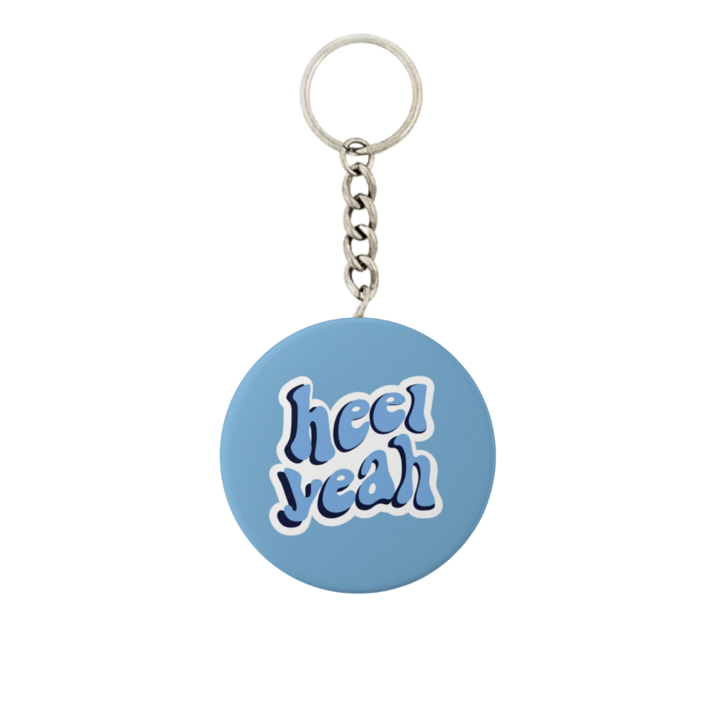 Heel Yeah Button Keychain 2.25"