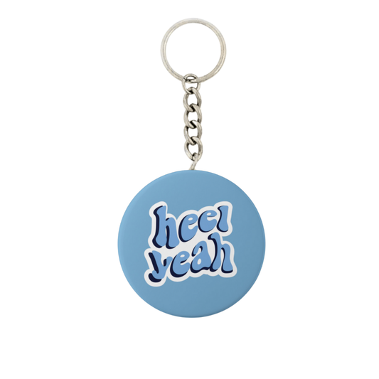 Heel Yeah Button Keychain 2.25"