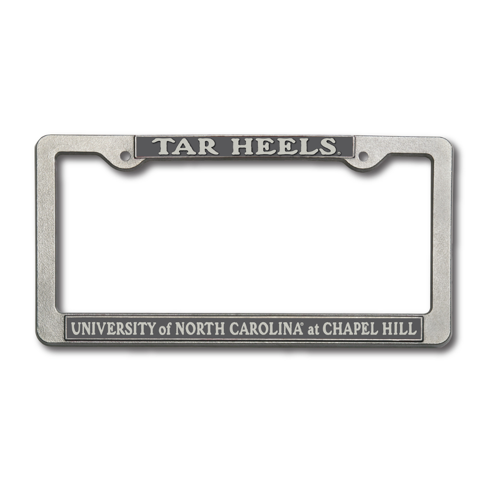 North Carolina Tar Heels Pewter Heavy Auto Plate Frame