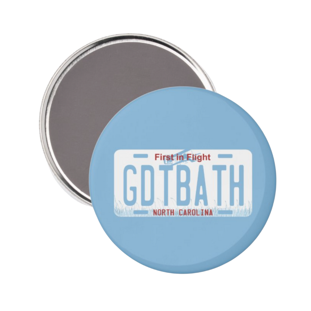 GDTBATH North Carolina License Plate Button Magnet 2.25"
