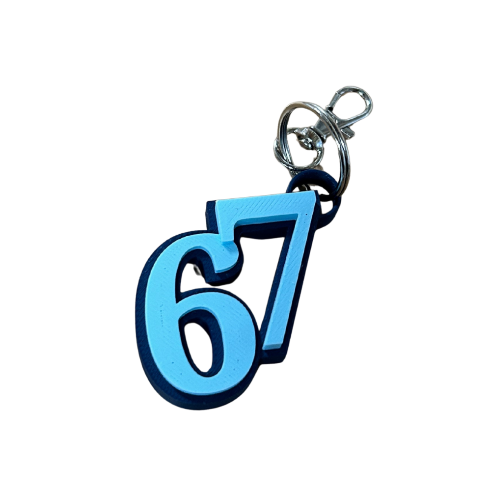 3D Printed 67 Keychain