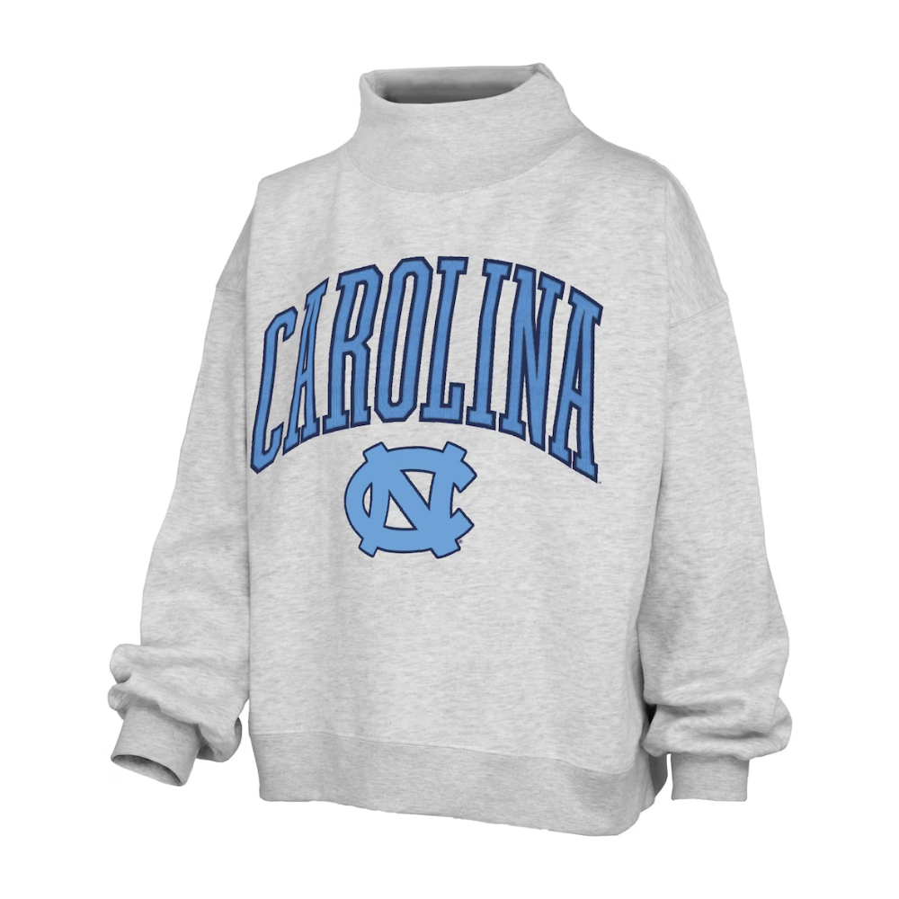 Carolina Tar Heels Mock Neck Crewneck Sweatshirt – Shrunken Head
