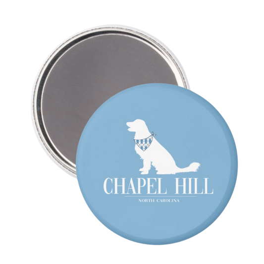 Chapel Hill Dog Bandana Button Magnet 2.25"