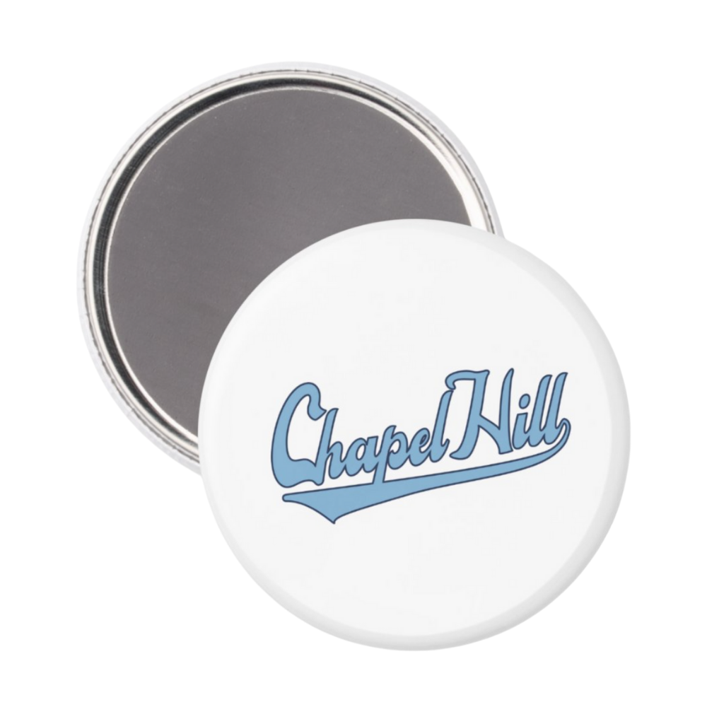 Chapel Hill Script Button Magnet 2.25"