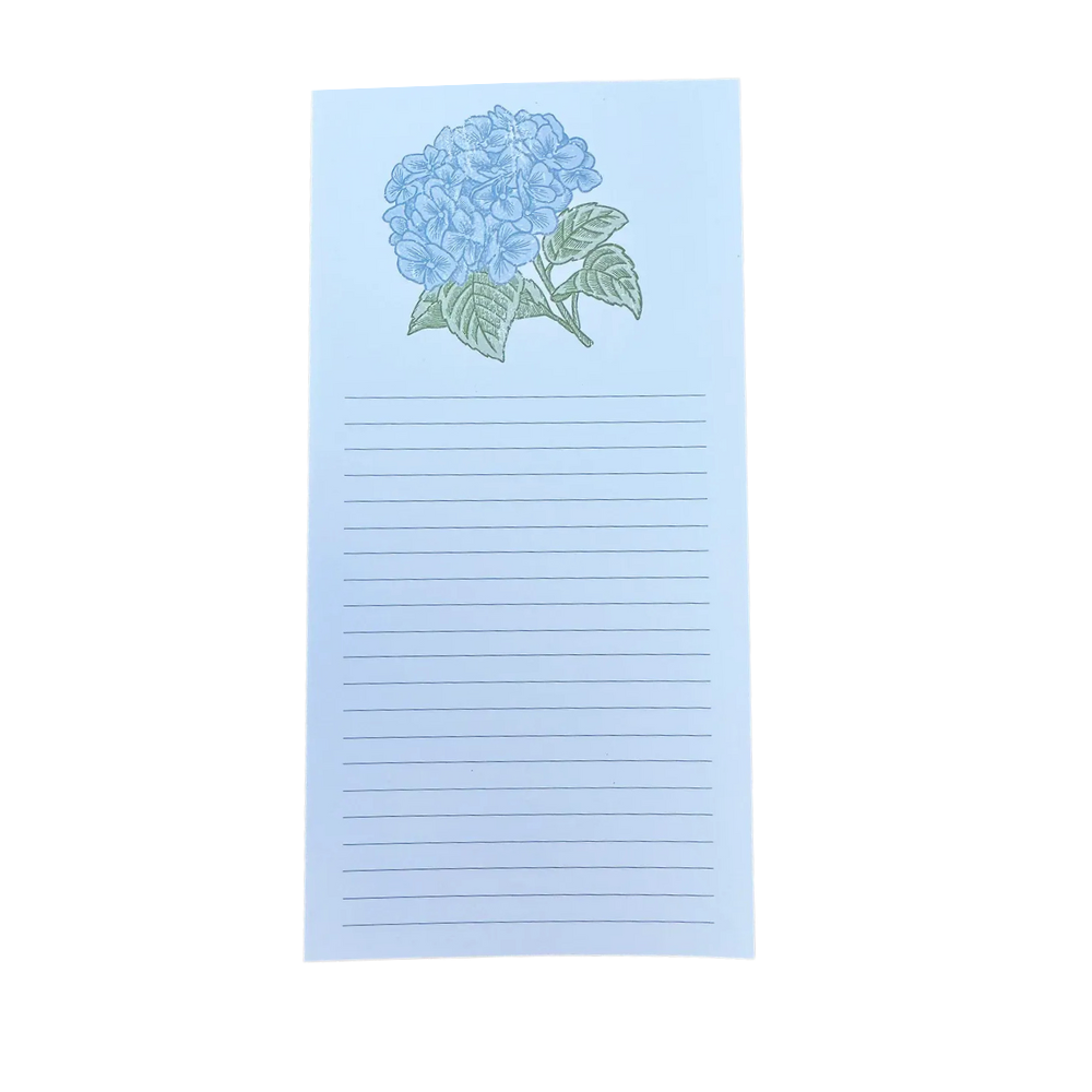 Carolina Blue Hydrangea Notepad by Southern Fried Design Barn