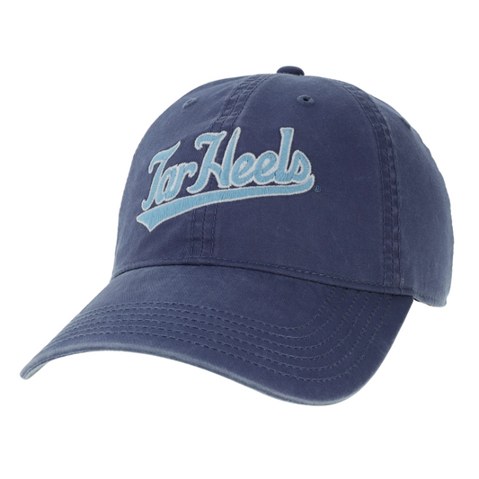 Carolina Slate Blue Vintage Baseball Font Teratwill Hat