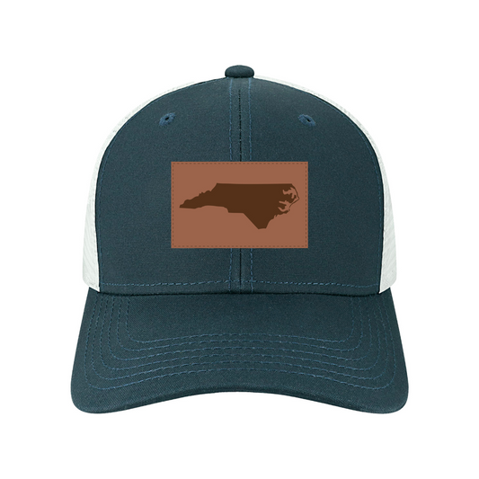 North Carolina Kid's Hat in Navy with Leather Patch
