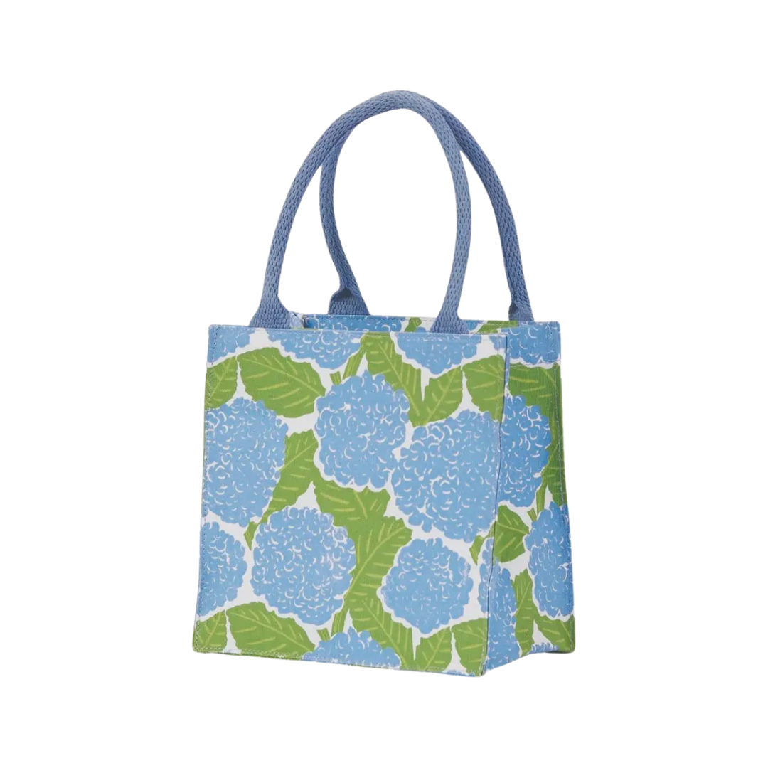 Blue Hydrangea Reusable Gift Bag Tote