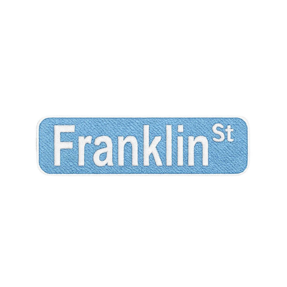 Franklin Street 3" Embroidered Patch with Adhesive