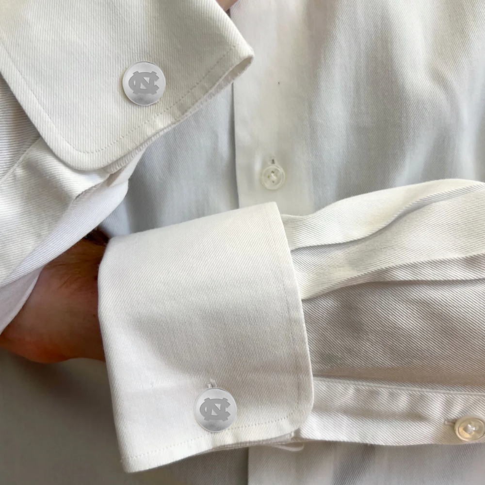 UNC Official Logo Men's Cuff Links by Kyle Cavan - Silver