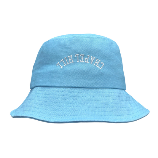 Chapel Hill Upside Down Embroidered Bucket Hat in Carolina Blue