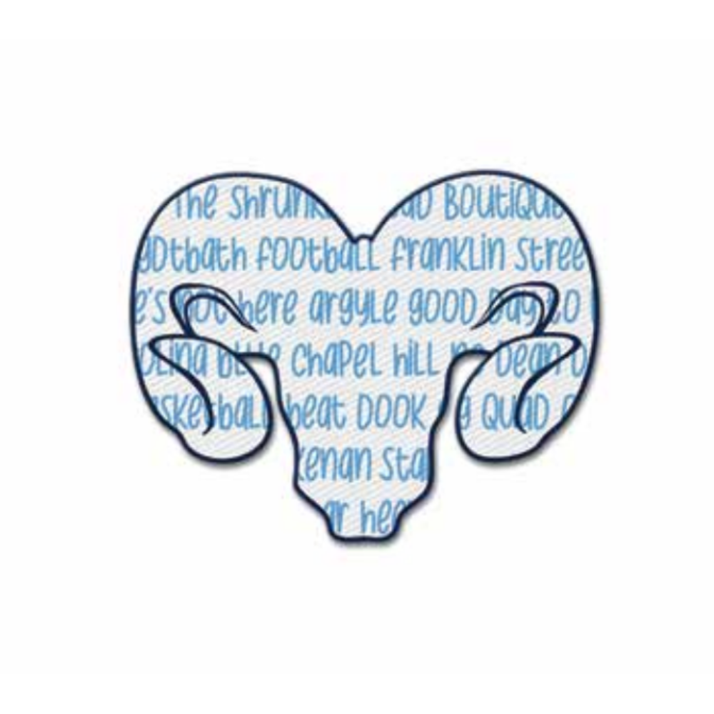 Word Ram 3" Embroidered Patch with Adhesive