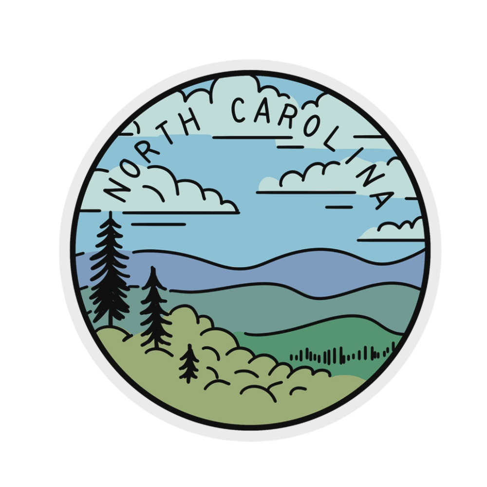 NC Illustrated Vinyl Sticker