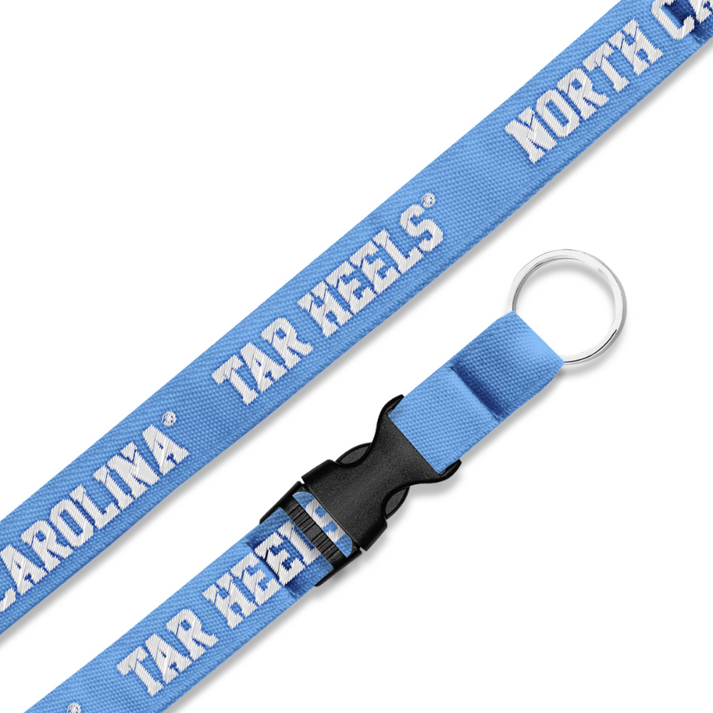 Carolina Blue UNC Tar Heels Lanyard with Detatchable Buckle