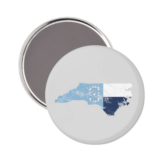 North Carolina Flag Button Magnet