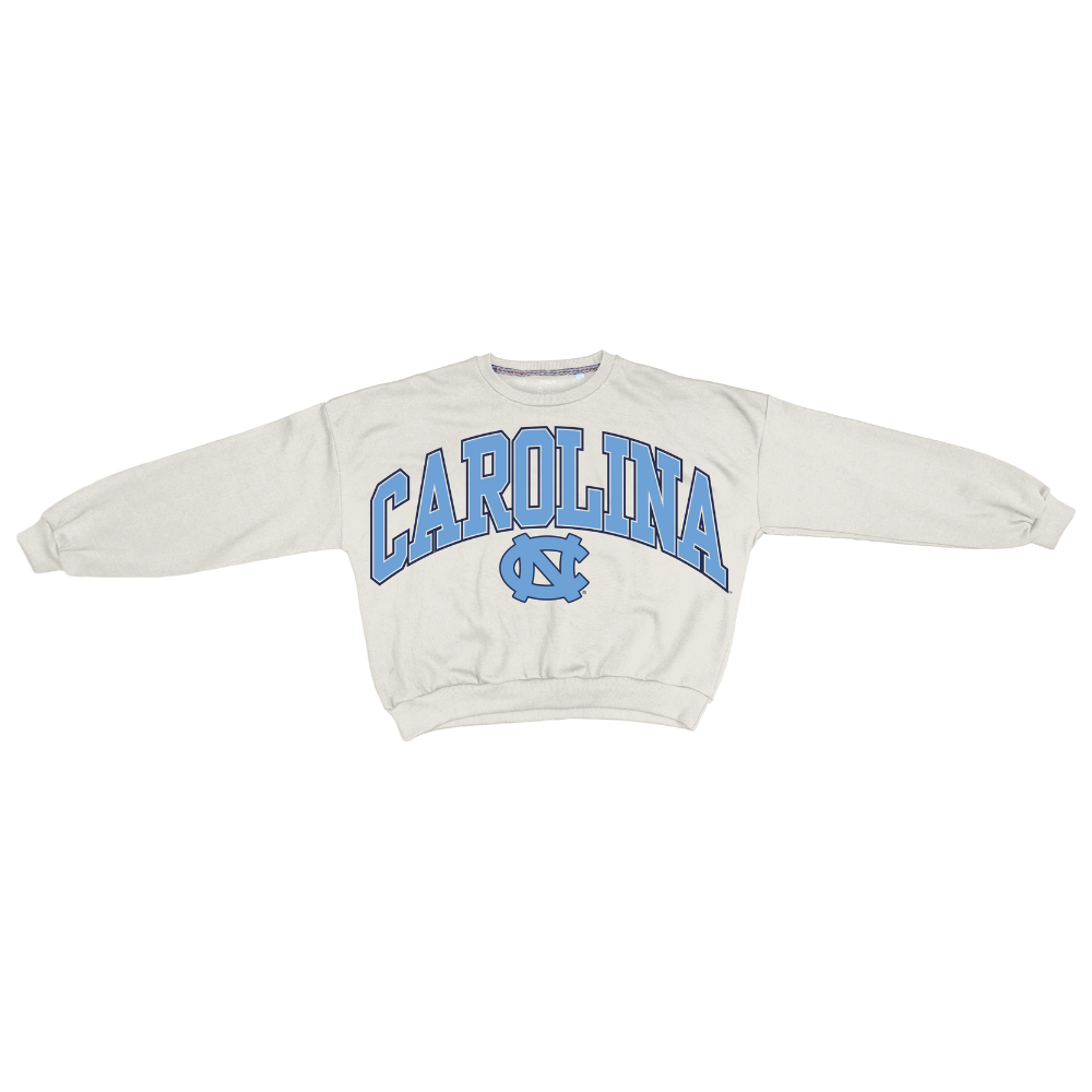 Carolina Tar Heels Women's Crewneck Sweatshirt in Oatmeal