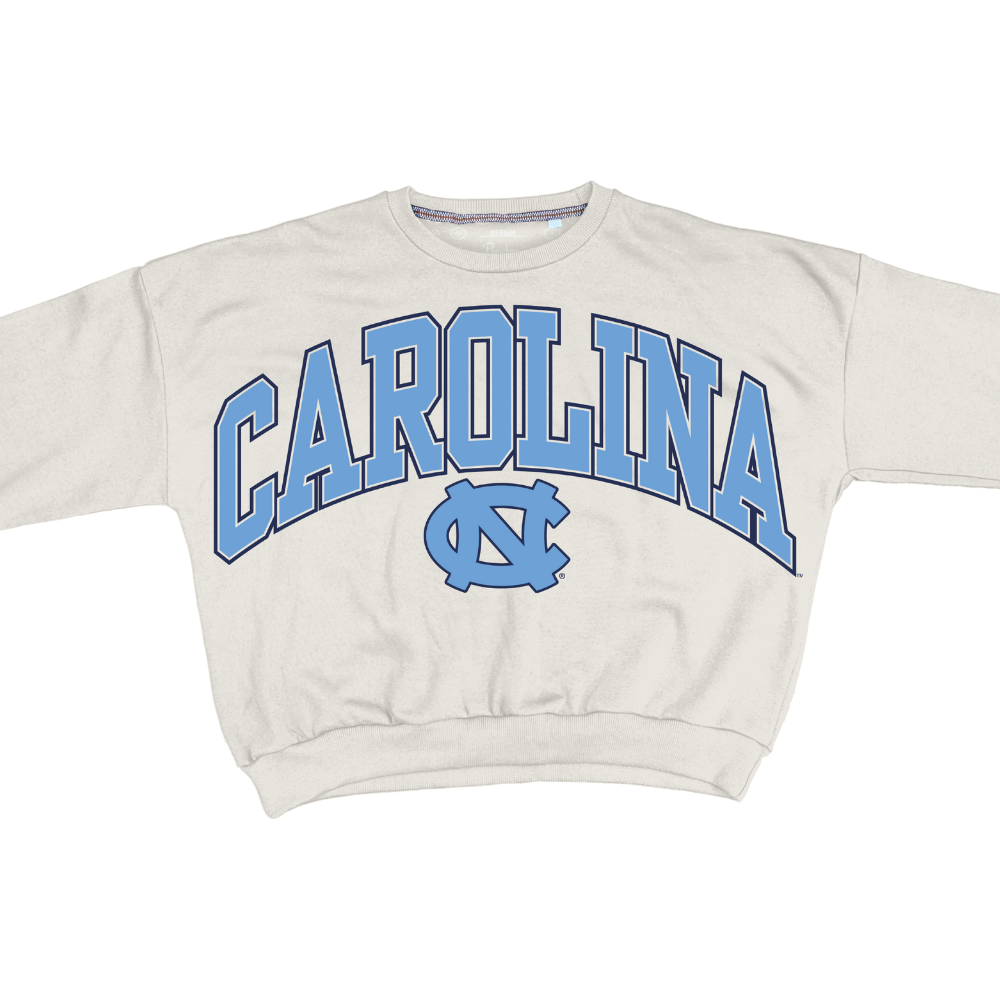 Carolina Tar Heels Women's Crewneck Sweatshirt in Oatmeal