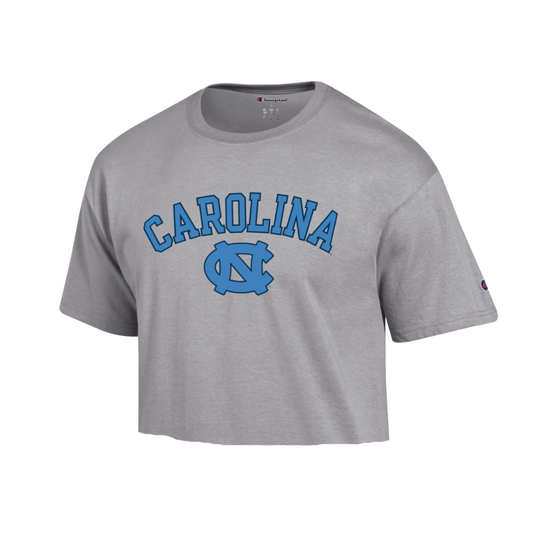 UNC Basic Crop Top by Champion in Grey