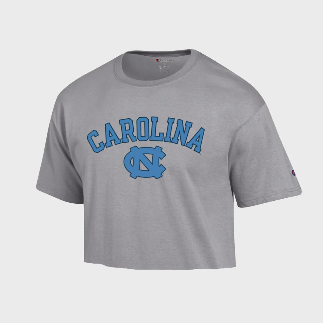 UNC Basic Grey Dusty Blue Crop Top by Champion