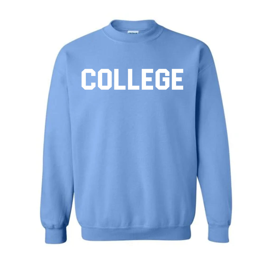 Carolina Blue Classic COLLEGE Crewneck Sweatshirt