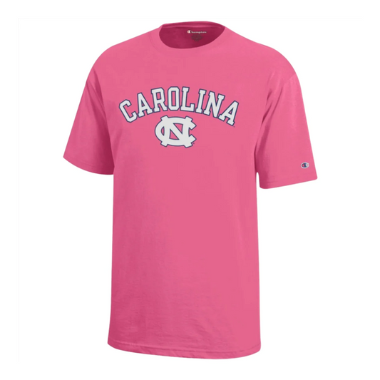 North Carolina Tar Heels Basic Adult T-Shirt in Hot Pink