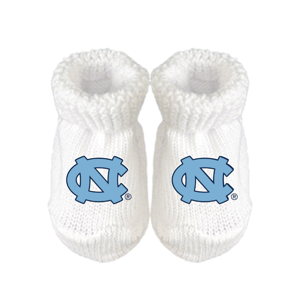 UNC New Born Booties Socks Gift Box in White Shrunken Head