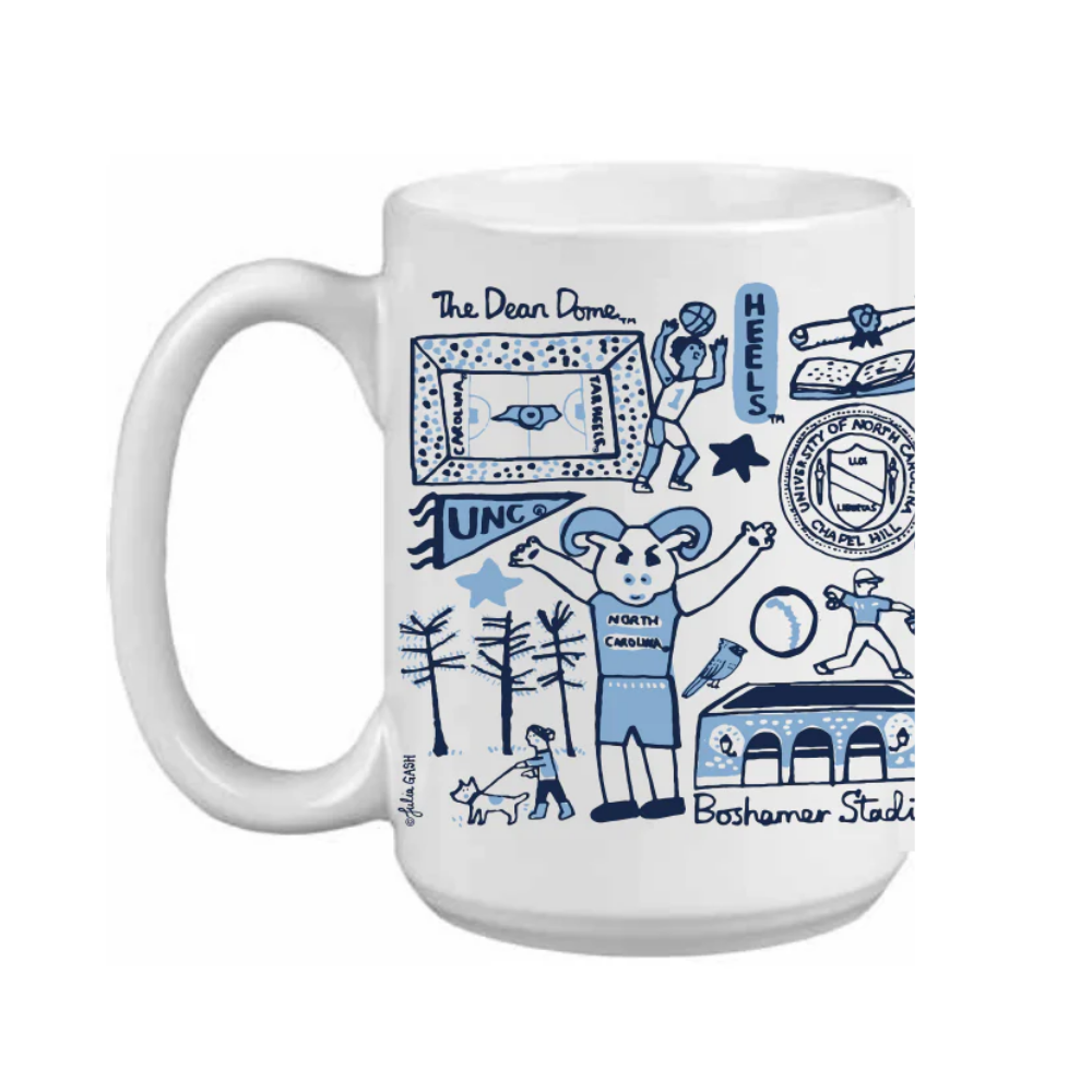 UNC Tar Heels Ceramic Impact Grande Mug by Julia Gash