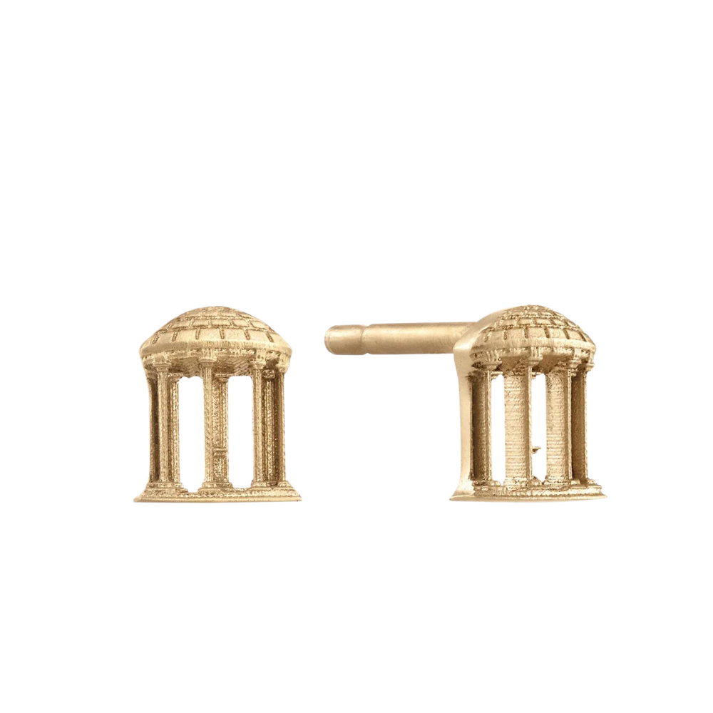 UNC Old Well Earrings by Kyle Cavan Gold