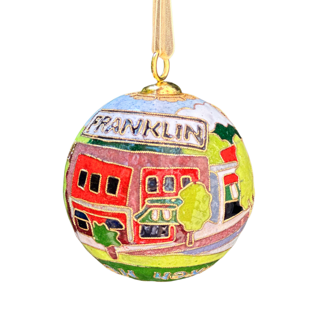 Chapel Hill North Carolina Cloisonne Christmas Ornament