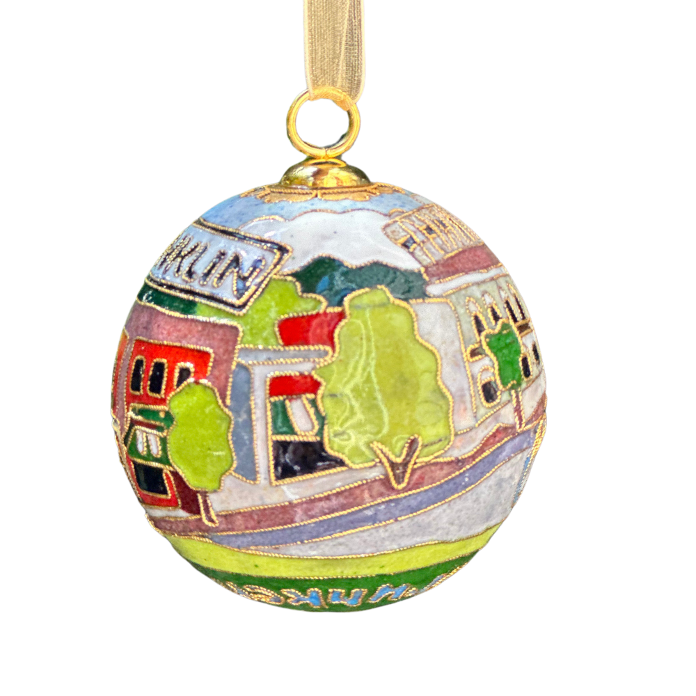 Chapel Hill North Carolina Cloisonne Christmas Ornament