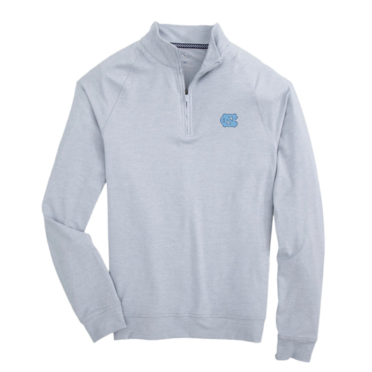 UNC Men's 1/4 Zip Pullover Jacket by Southern Tide in Grey