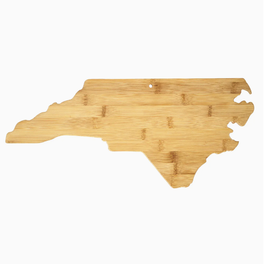 North Carolina State-Shaped Bamboo Serving & Cutting Board