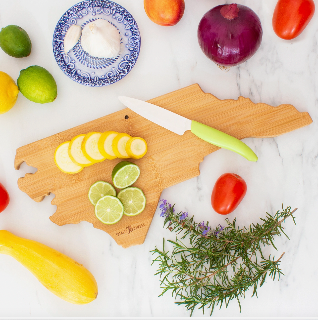 Destination North Carolina Cutting Board w/ Engraved Artwork