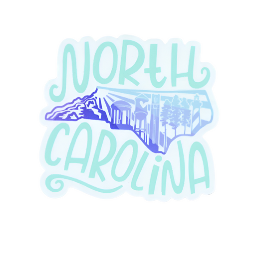North Carolina llustrated Sticker