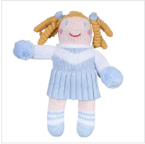12" Plush Cheerleader Knit Doll