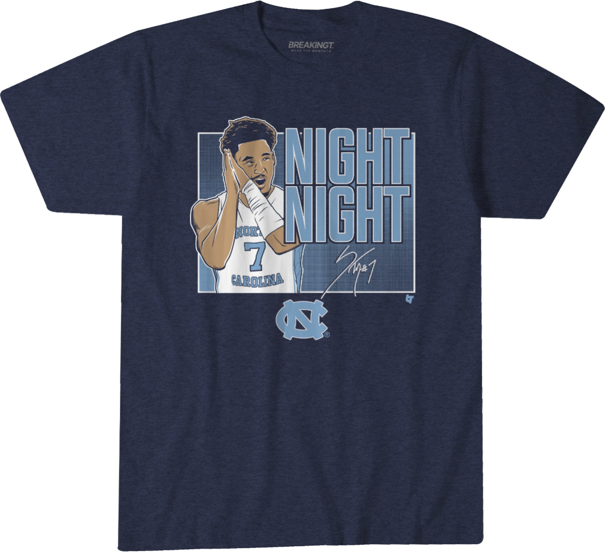 Youth UNC Seth Trimble NIGHT NIGHT DOOK NIL T-Shirt