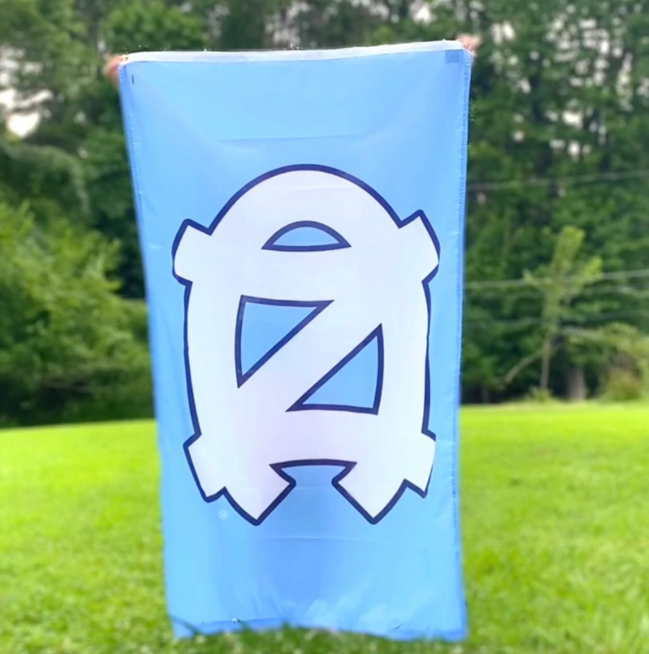 UNC Tar Heels Interlock Carolina Blue Flag 3x5