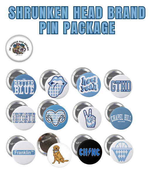 Shrunken Head Brand Pin Package