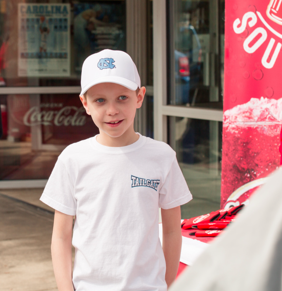 UNC Kid's Hat White Performance Material by Garb