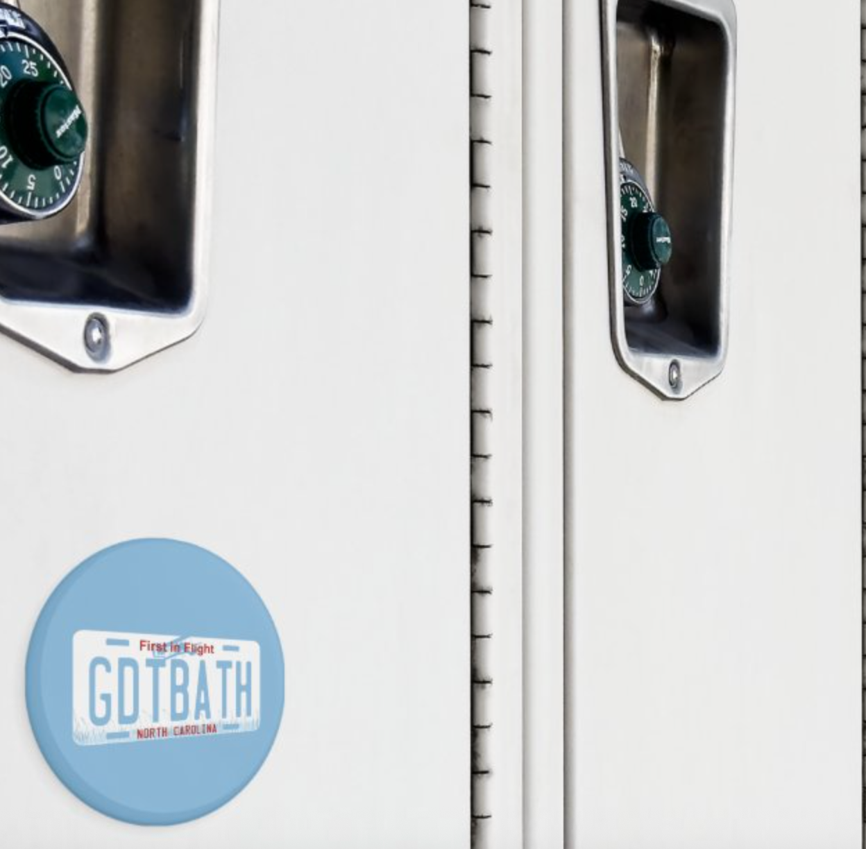 GDTBATH North Carolina License Plate Button Magnet 2.25"
