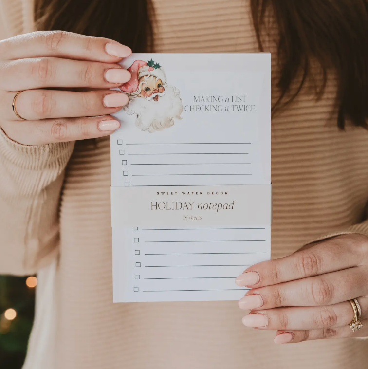 Vintage Santa Notepad - Christmas Stationery & Gifts