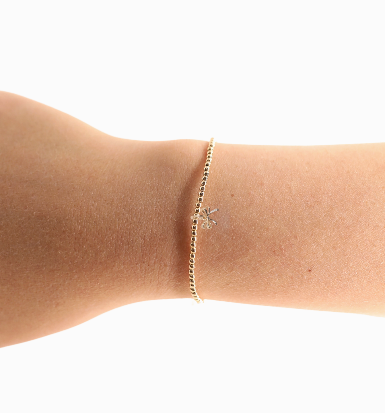 Mini Cross Gold Charm Bracelet