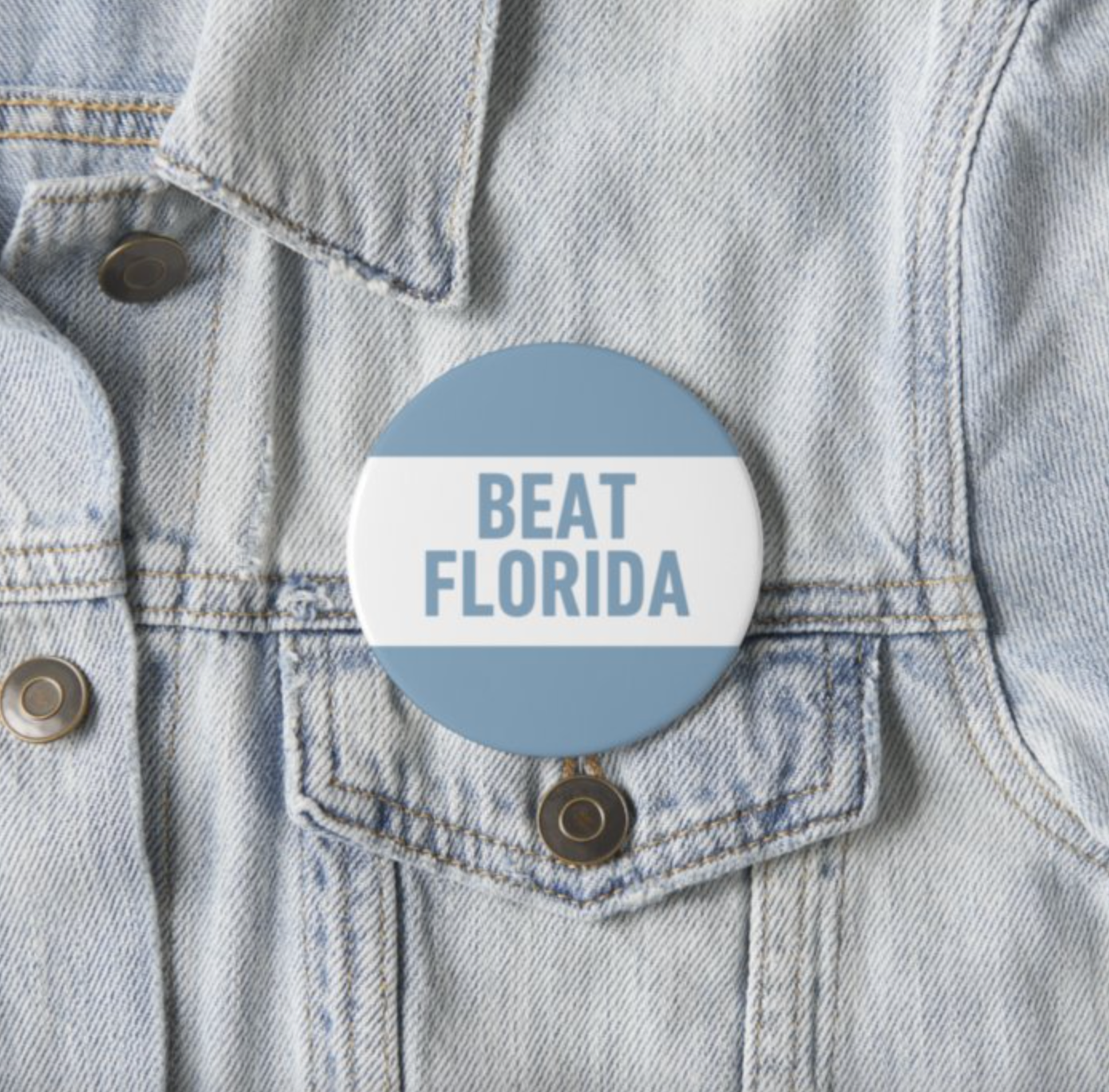 SHB Beat Florida Button Pin for Carolina Fans