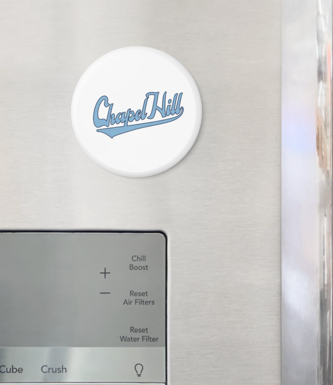Chapel Hill Script Button Magnet 2.25"