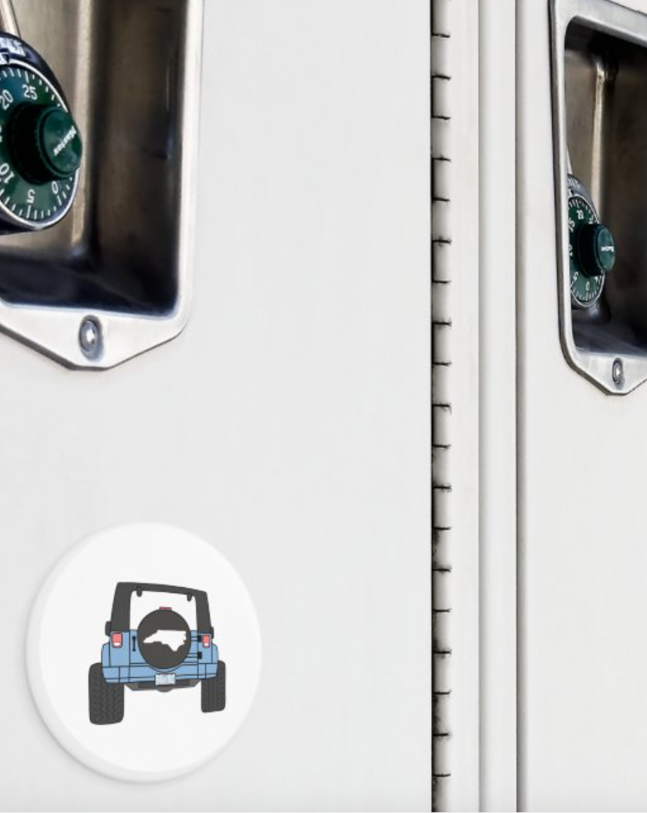 NC Jeep Button Magnet 2.25"
