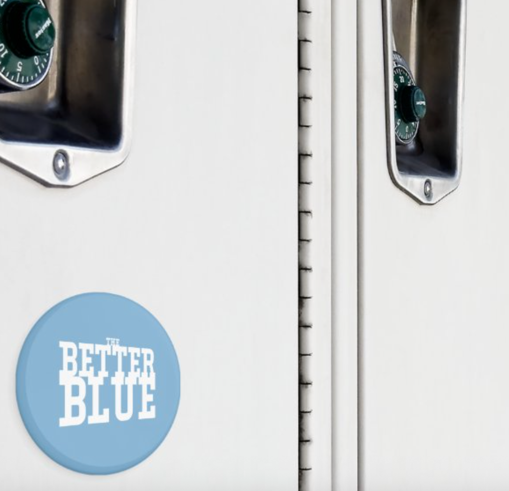 The Better Blue Button Magnet 2.25"